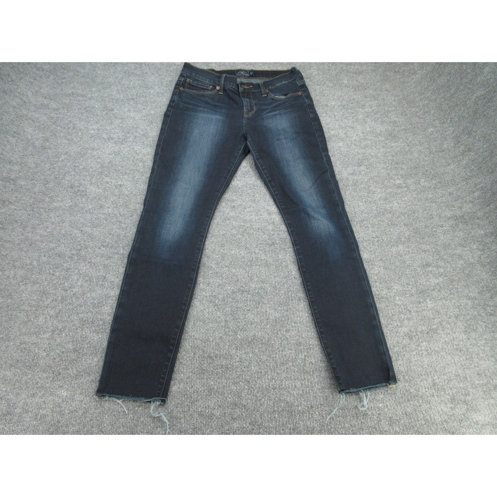 Lucky Brand Mens Jeans Brooke Skinny Dark Wash Raw Hem 4/27